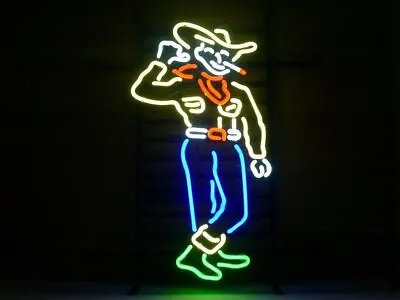 $154.59 • Buy Las Vegas Cowboy Neon Sign 20  Lamp Light Bar Glass Collection Artwork Gift Z901