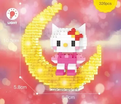 Sanrio Hello Kitty Building  Blocks Lamp Figure Light No Box 329pc • £14.99
