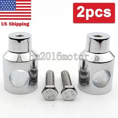 Chrome 1  Inch Motorcycle Handlebar Risers For Honda Shadow 600 750 1100 VTX1300 • $32.39