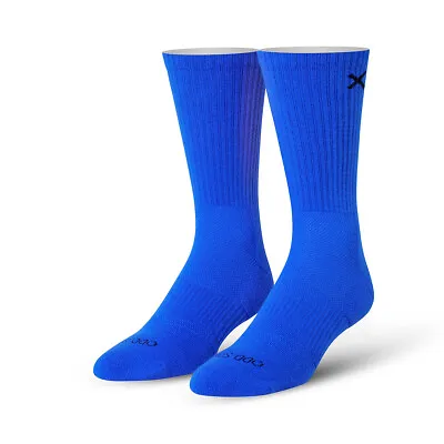 Basix Bright Colorful Crew Socks For Men & Women Comfortable Knit Cotton Asst • $11.49