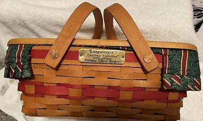 Vintage Longaberger Christmas Collection 1996 Edition Holiday Cheer Basket & Lid • $24