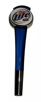 Miller Lite Beer Tap Handle 12” Blue Acrylic Chrome True Pilsner • $22