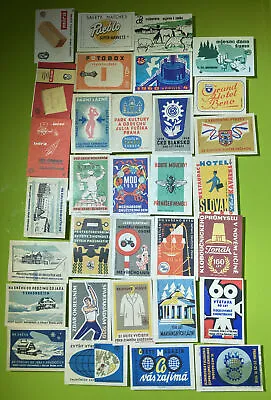 Czech Hungary Vintage Mix Lot Of  32 Matchbox Matches Labels Unused • $12