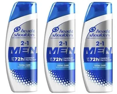 Head & Shoulders Men 2in1 Total Care 225ml Shampoo And Conditioner Pack Of 3 • £11.99