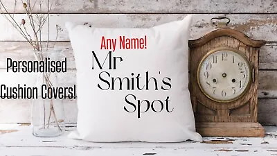 Personalised Cushion Cover Any Name Mr And Mrs Spot Custom Gift Pillowcase Cover • £4.99
