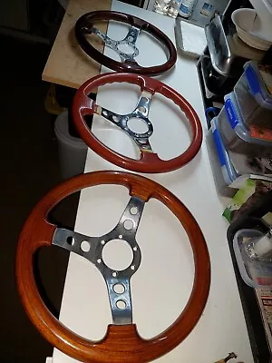 All (3) Woodgrain Steering Wheels In This Price  • $80