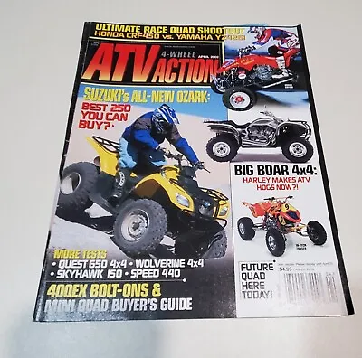 2002 Atv Action Magazine Trx 250r Quadracer Banshee Cannondale 440 Dirtwheels • $29.99