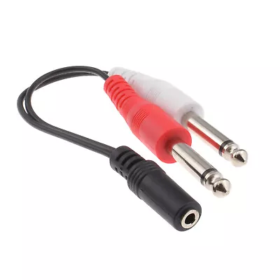 £2.92 • Buy 3.5mm Stereo Jack Socket To 2 X 6.35mm Mono Jack Plugs