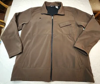 Snozu Mens Brown Zip Jacket Fleece Lined Stretch XL Please See Description • $12