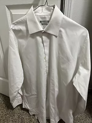 Van Heusen Fitted Dress Shirt 15 1/2-32/33 White Wrinkle Free Lightweight • $7