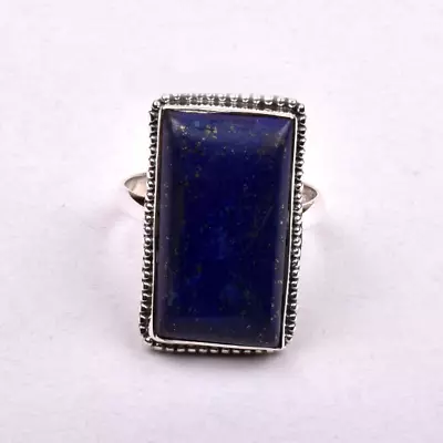 Lapis Lazuli 925 Sterling Silver Ring Mother's Day Jewelry All Size VS- 693 • $12