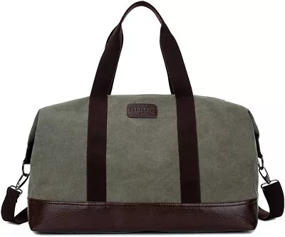 Canvas Weekend Bag Holdall Large Handbag Travel Bag Duffel Overnight Travel Bag • £19.99