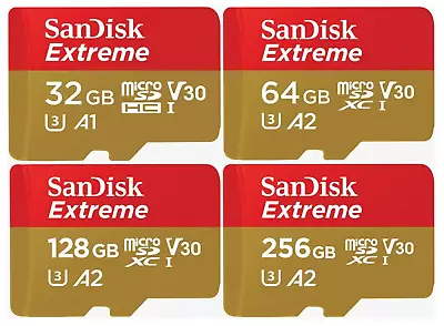 £9.99 • Buy For Dash Cam SanDisk 32GB 64GB 128GB 256GB Extreme Micro SD U3 Class 10 Card