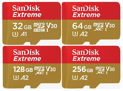 £9.99 • Buy For Dash Cam SanDisk 32GB 64GB 128GB 256GB Extreme Micro SD U3 Class 10 Card