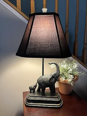 Metropolis Vintage Elephant And Baby Table Lamp; Bronze Finish • $189