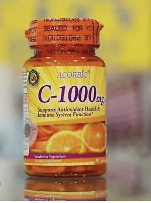 Acorbic C-1000 Vitamin C Tablets For Skin Whitening Natural Supplement  Original • £17.50