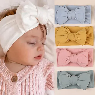 $5.49 • Buy Newborn Turban Headwrap Super Soft Milk Silk Bow Headbands Hair Accessories Hot