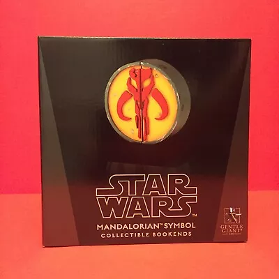 Star Wars The Mandalorian Logo Boba Fett Collectible Bookends Gentle Giant • $100