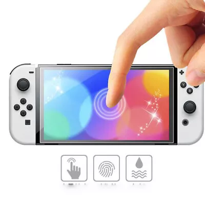 Replacement Tempered Glass Screen Protector Film For Nintendo Switch OLED NS T • $8.24