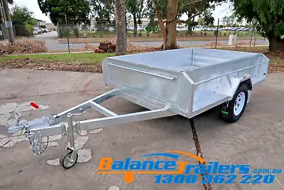 8x5 GALVANISED HEAVY DUTY BOX TRAILER WITH 450mm HIGH SIDE AND BRAKE ATM1400KG • $2850