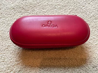 OMEGA Red Authentic Travel Case Wrist Watch Box. NEW W’foam Inserts. Never Used  • $58.99