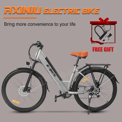 750W Ebike 26  36V Electric Bike Bicycle 25Mph CommuterTire Mountain Bikes Grey • $539.99