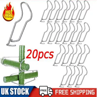 20PCS Plant Connecting Buckles Vegetable Trellis Wire Clip Plant Cages Connector • £6.45