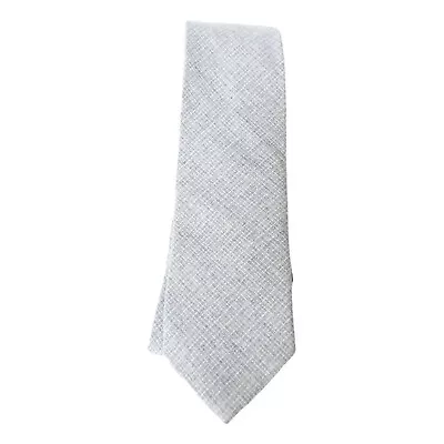 ORIGINAL PENGUIN Gray Aura Crosshatch Cotton Linen Slim Tie • $19.99