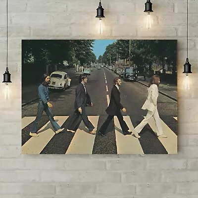 The Beatles - Abbey Road - Canvas Rolled Wall Art Print - Various Sizes • £12.79