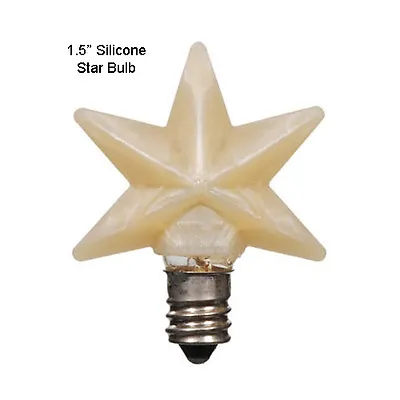 $5.98 • Buy 1.5  Warm Silicone Star Bulb W/Replaceable 3 Watt Candelabra Bulb ~ Made In USA