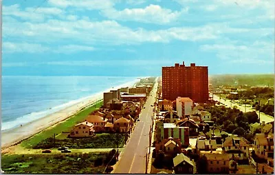 Virginia Beach Va.~View Of Beach And Hotels~Birds Eye View Postcard~Unposted • $5.95