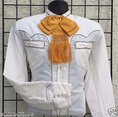 Mexican Western Shirt Stitched. Camisa MariachiCharro Bordada De Espuela De Oro • $99.95