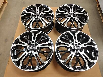 Kudo Racing Defuse 15x6 4x100 4x114.3 Black W/Polish Face Honda Civic Accord CRX • $162.50