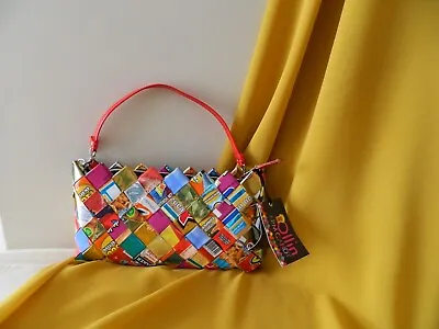 New NAHUI OLLIN Arm Candy Clutch Bag Multicolored Recycled Material W904 Mexico • $19.57