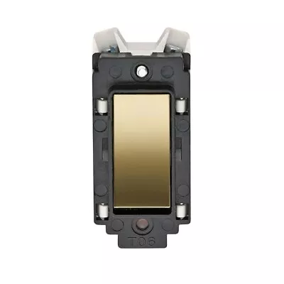 Crabtree 4530/6PB Grid Light Switch 2 Way - Polished Brass Black Trim • £7.50