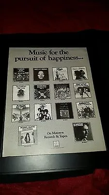Motown Records Jackson 5 Supremes Marvin Gaye Rare Promo Poster Ad Framed!  • $53.94