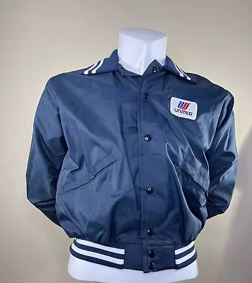 Vtg Windless Men's United Airlines Baseball Lined  Flapjacket  Jacket Sz Medium • $39.95