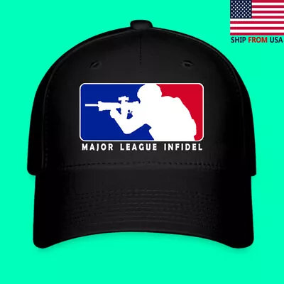 MLI Major League Infidel Logo Black Hat Baseball Cap Size L/XL • $20.99