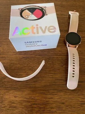 Samsung Galaxy Watch Active 2 40mm Gold-Tone Stainless Steel Case With Pink... • $150