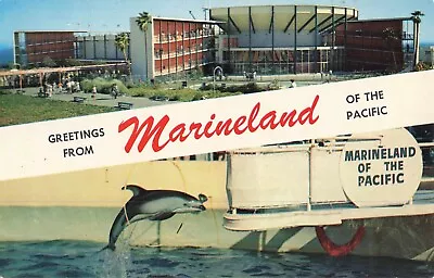 Postcard Greetings From Marineland Of The Pacific Palos Verdes Closed 2/11/1987 • $7.99