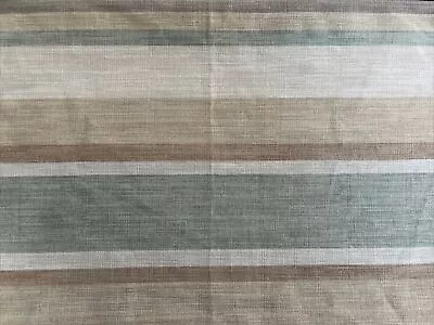 11x16” Cushion Cover In Laura Ashley Awning Stripe Eau De Nil And Austen Fabric • £7.49