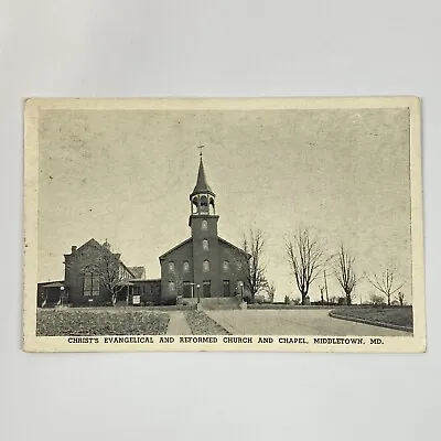 Christ's Evangelical Reformed Church Chapel Middletown Maryland Postcard 1949 • $9.99