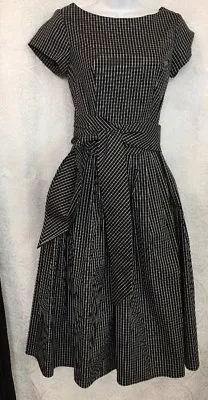 Michael Kors Collection Dress Windowpane Cotton Poplin Size 0 NWT $1395 • $350