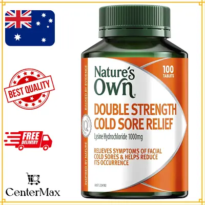 Nature's Own Double Strength Cold Sore Relief L-Lysine 1000mg 100 Tablets • $23.77