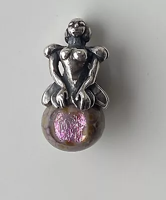 Authentic Trollbeads Retired Fairy With Bud Pendant 00116 • $175