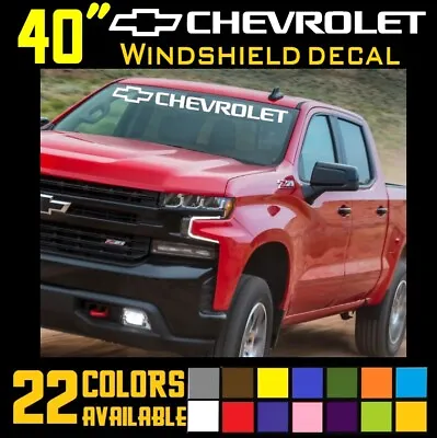 Windshield Banner Vinyl Decal Sticker 40  Long For Chevrolet Muscle TRUCK SUV • $17.59