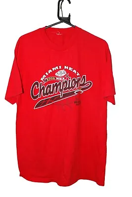 Miami Heat T-SHIRT XL MENS Red 2006 NBA Champions Vintage Basketball Florida • £12.50