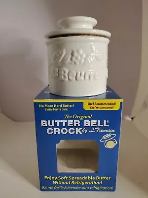 The Original Butter Bell Crock By L. Tremain White Floral NEW IN BOX Bone China  • $25