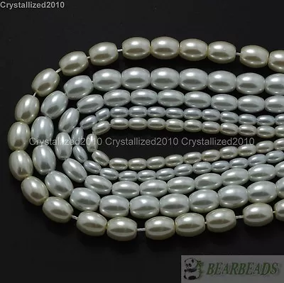 Cream Top Quality Czech Glass Pearl Oval Rice Loose Beads 6mm 7mm 8mm 9mm 16  • £2