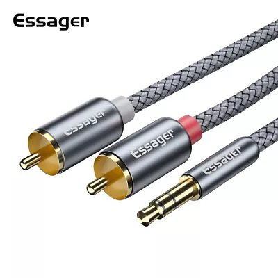£10.34 • Buy Essager RCA Audio Cable 3.5mm Stereo Jack To 2RCA Phono Y Audio Splitter 0.5m-5m